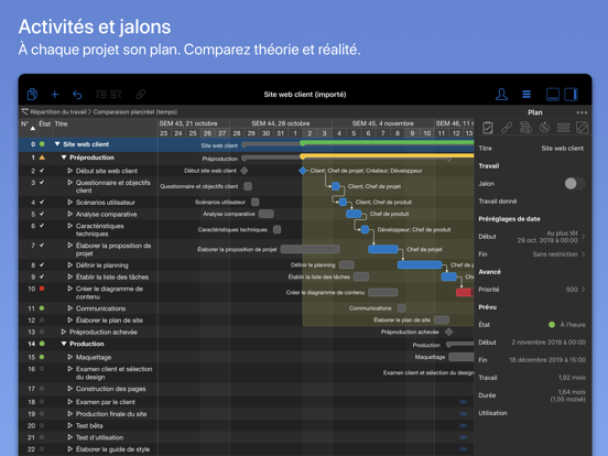 Screenshot #4 pour Merlin Project: Gantt + Kanban