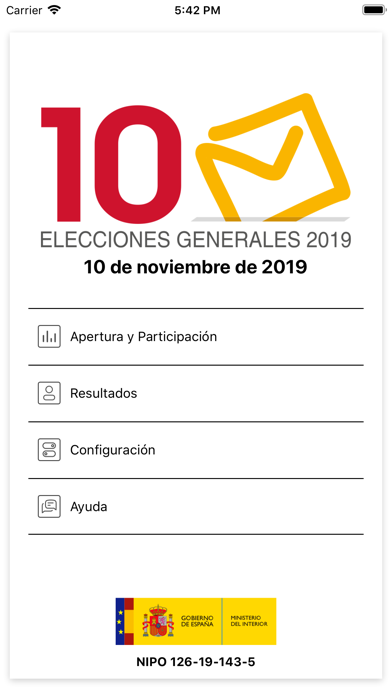 Elecciones Generales 10N 2019 Screenshot