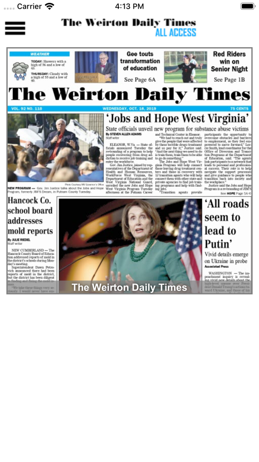 #1. Weirton Daily Times All Access (iOS) By: Presteligence