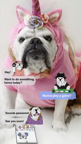 Game screenshot CaramelMoji - Bulldog Stickers mod apk