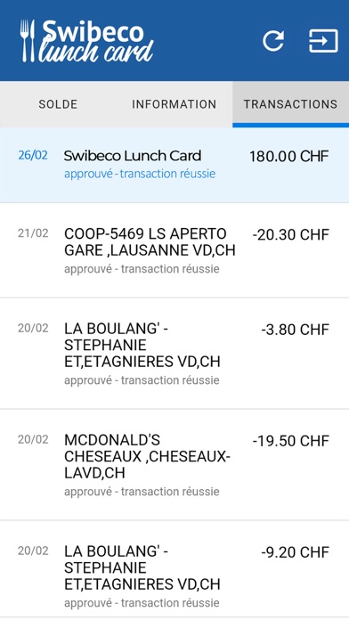 Swibeco Lunch Card screenshot 2