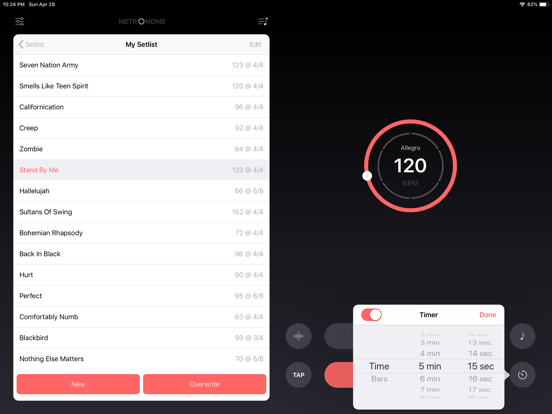 Ticks - Pro Metronome iPad screenshot 4 - Music app