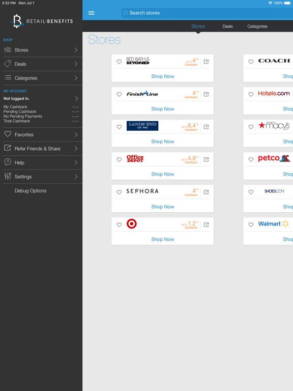 Retail Benefits iPad screenshot 3 - Shopping app