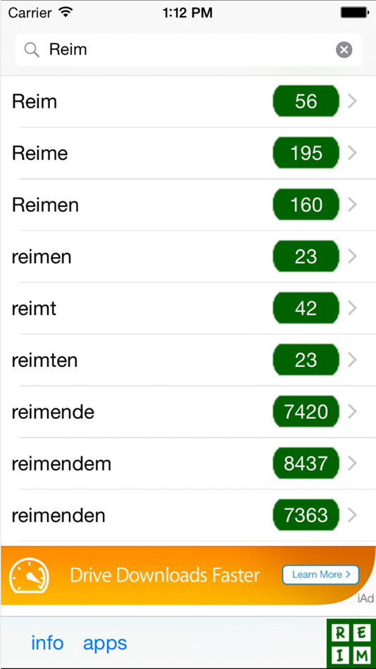 #1. Reim finden (iOS) By: Oliver Kuehne