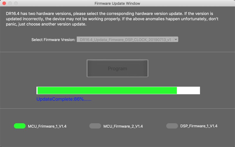 Screenshot #2 pour DR16.4 Firmware Utility