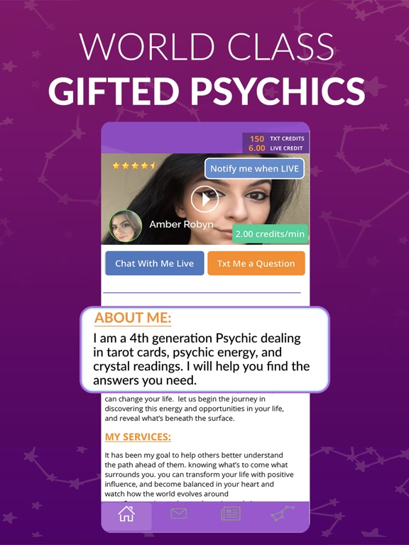 Psychic Txt – Live Psychic Readings and Daily Horoscopes screenshot