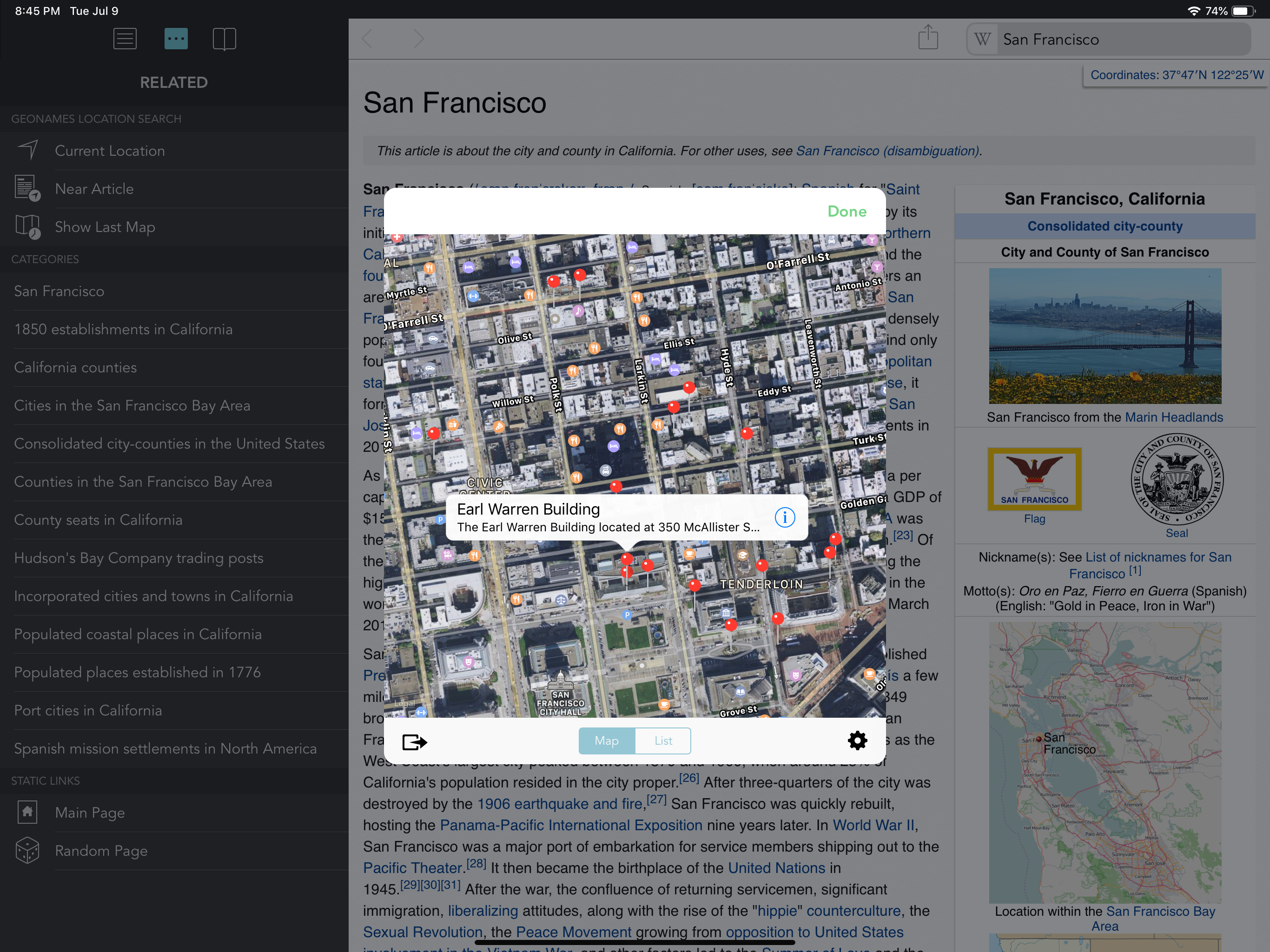 Wikipanion for iPad screenshot 4