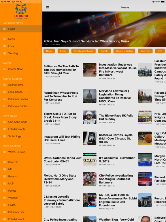 Baltimore Local News iPad screenshot 4 - News app