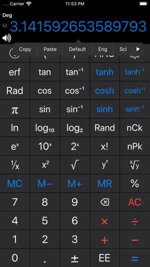Scientific Calc screenshot 2