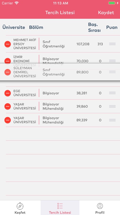 TercihList TYT YKS Tercih Botu