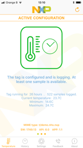NHS3100 Temperature Logger screenshot