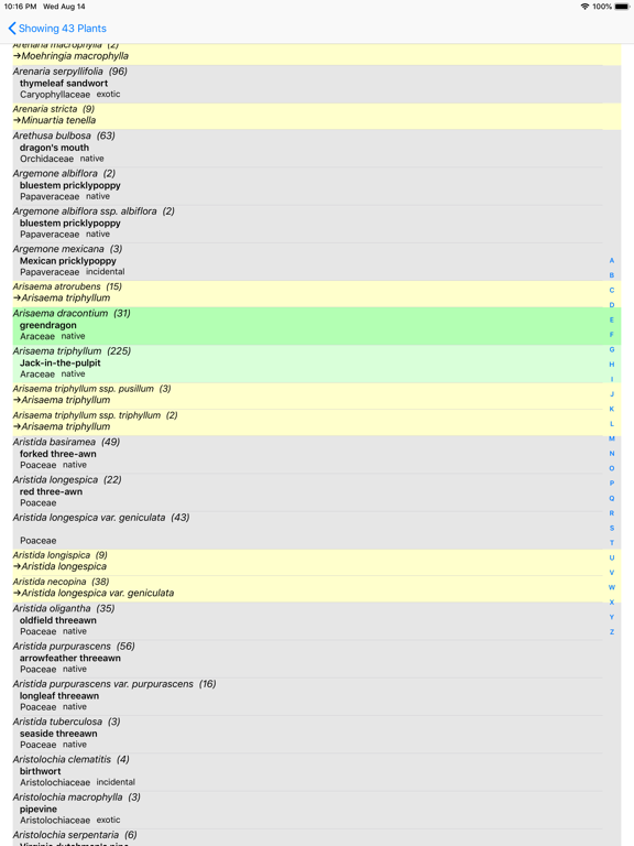 Michigan Wildflowers iPad screenshot 8 - Education app