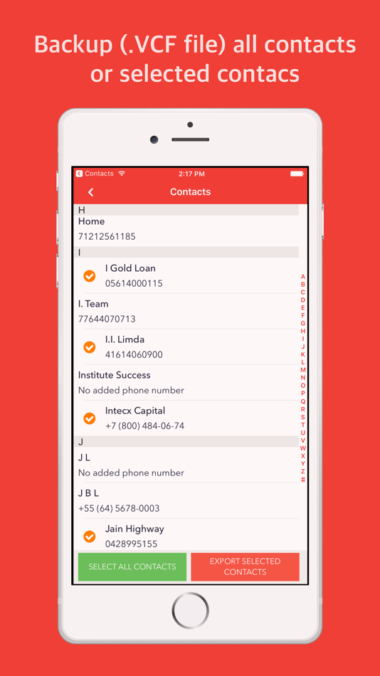 Backup all contacts and export - 1.17 - (iOS)