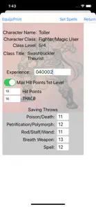 Character Gen for 1st Ed DnD screenshot #3 for iPhone