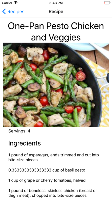 TheLazyChef iPhone screenshot 3 - Food & Drink app