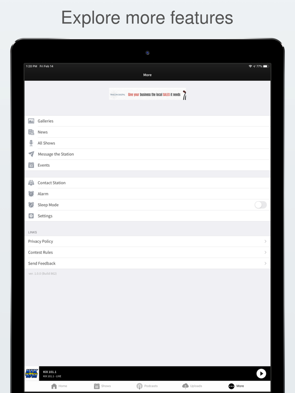 Iowa's Best Country, KIX 101.1 iPad screenshot 6 - Music app