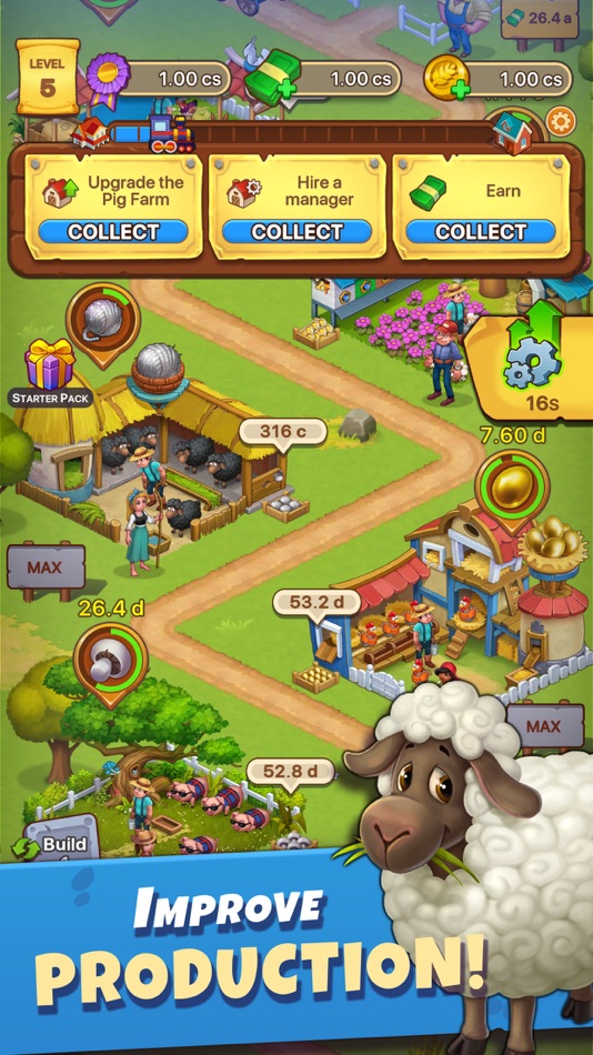 #3. Idle Farmer: Farm Tycoon Games (iOS) 由: Game Veterans