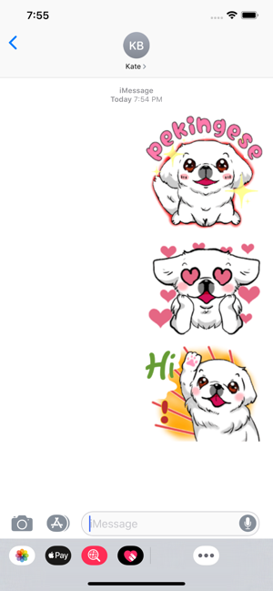 Cute Pekingese Dog Peke Emoji(圖1)-速報App