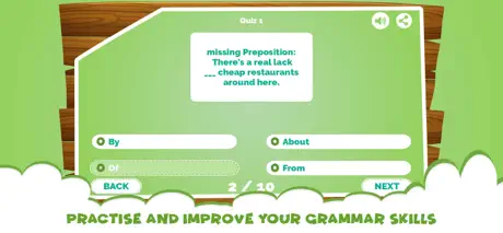 Learning Prepositions Quiz App