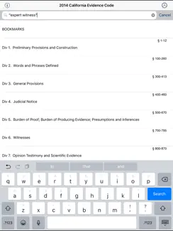 CA Evidence Code 2026 iPad image 1