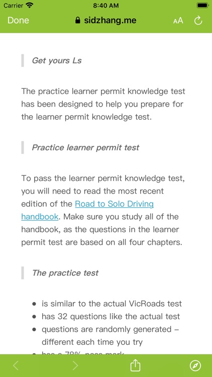 LearnerPermitTest - VicRoads screenshot-6