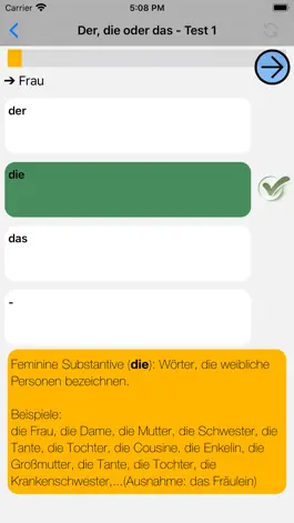 Game screenshot Deutsch Grammatik Test PRO apk