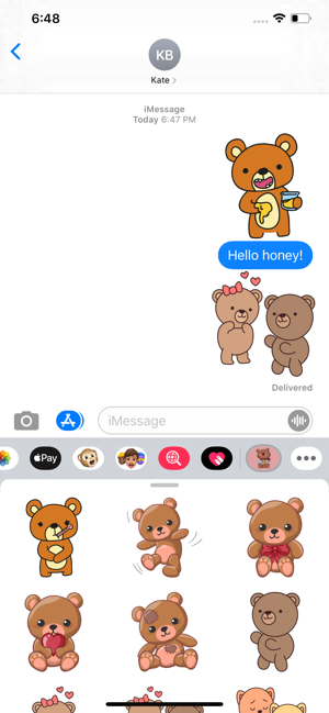 Sweet Honey Bear Stickers(圖2)-速報App