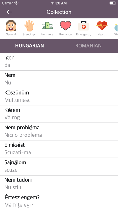 Screenshot #1 pour Hungarian Romanian Dictionary