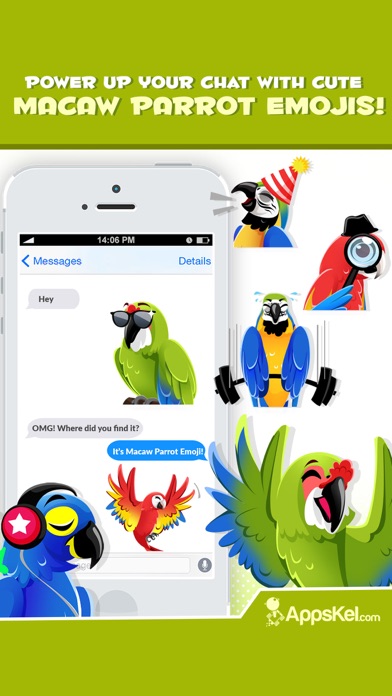 Screenshot #3 pour Macaws Parrot Emojis Keyboard
