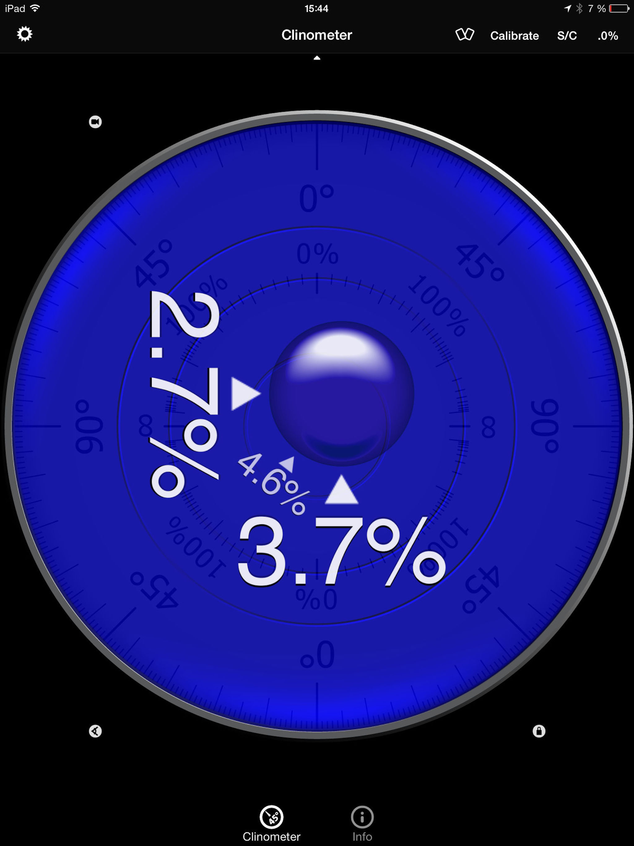 Clinometer + bubble level