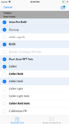 AnyFont screenshot 2