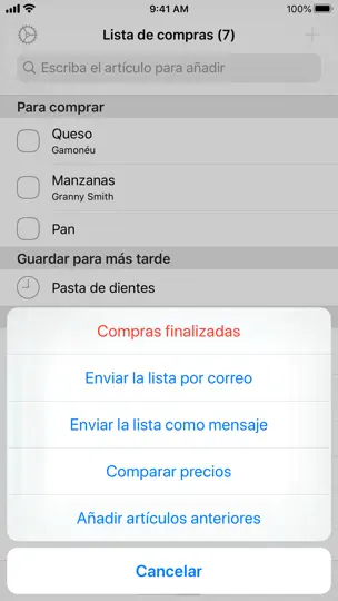 Captura de pantalla de Lista De Compras Fácil en iPhone 5
