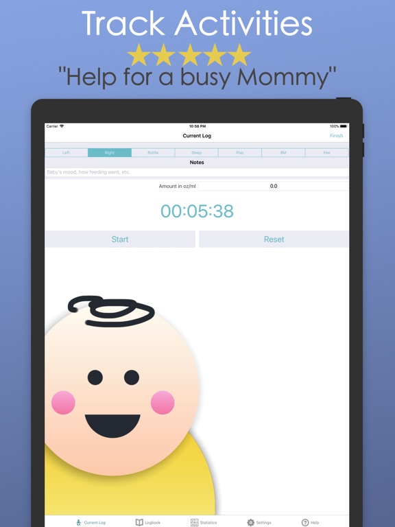 Screenshot #4 pour Baby Log & Breast Feeding App