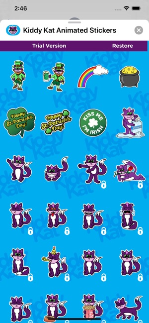 Kiddy Kat Animated Stickers on Store