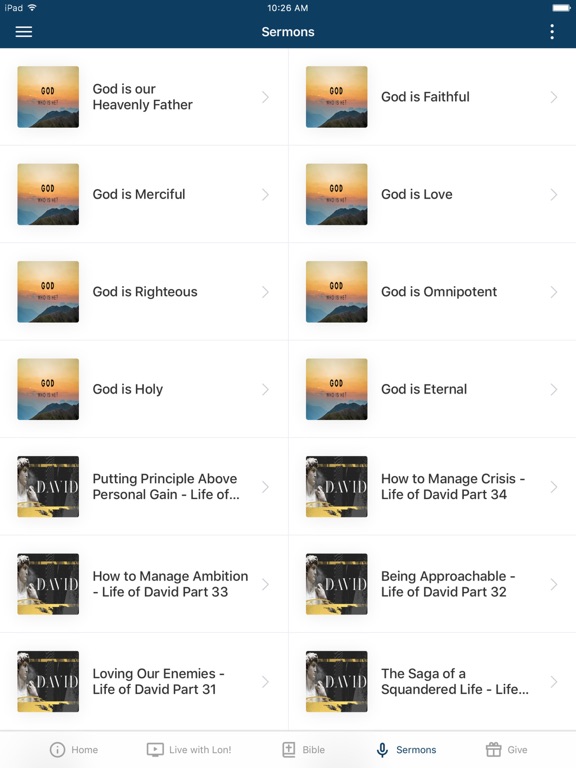 Lon Solomon Ministries iPad screenshot 2 - Education app