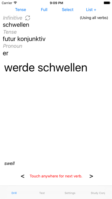 Verben - German Verb Trainer Screenshot