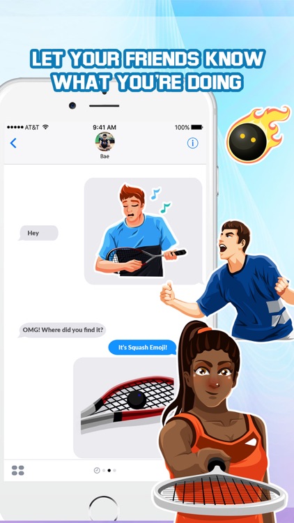 Squash Sport Emojis Stickers