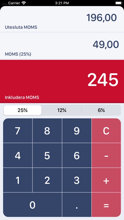 Swedish MOMS Calculator screenshot-3