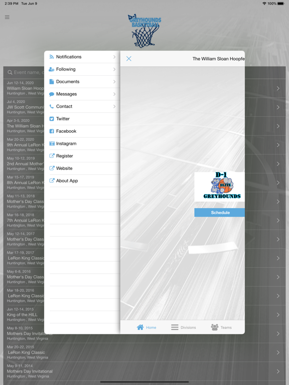 D-1 Greyhounds iPad screenshot 2 - Sports app