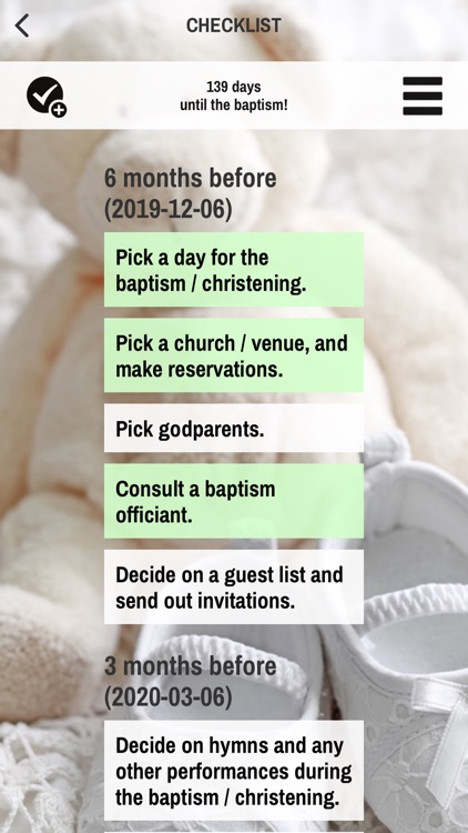 Baptism Planner