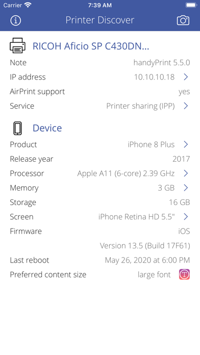 Screenshot #1 pour Printer Discover