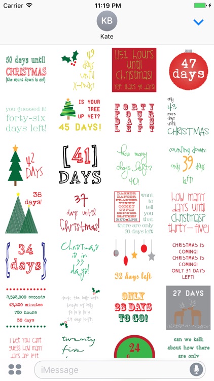 Christmas Countdown Stickers