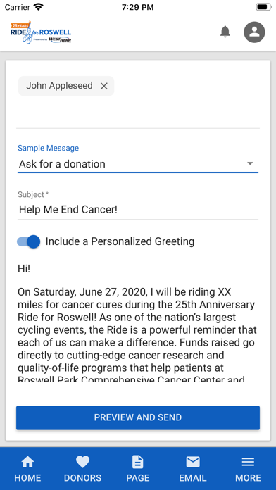 Ride for Roswell Fundraising screenshot 4