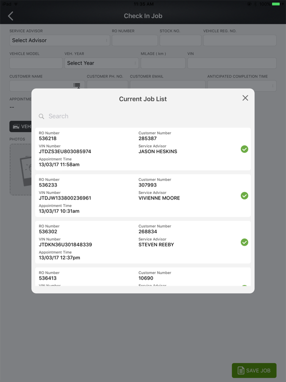 Screenshot #6 pour VSR - Vehicle Service Recom.