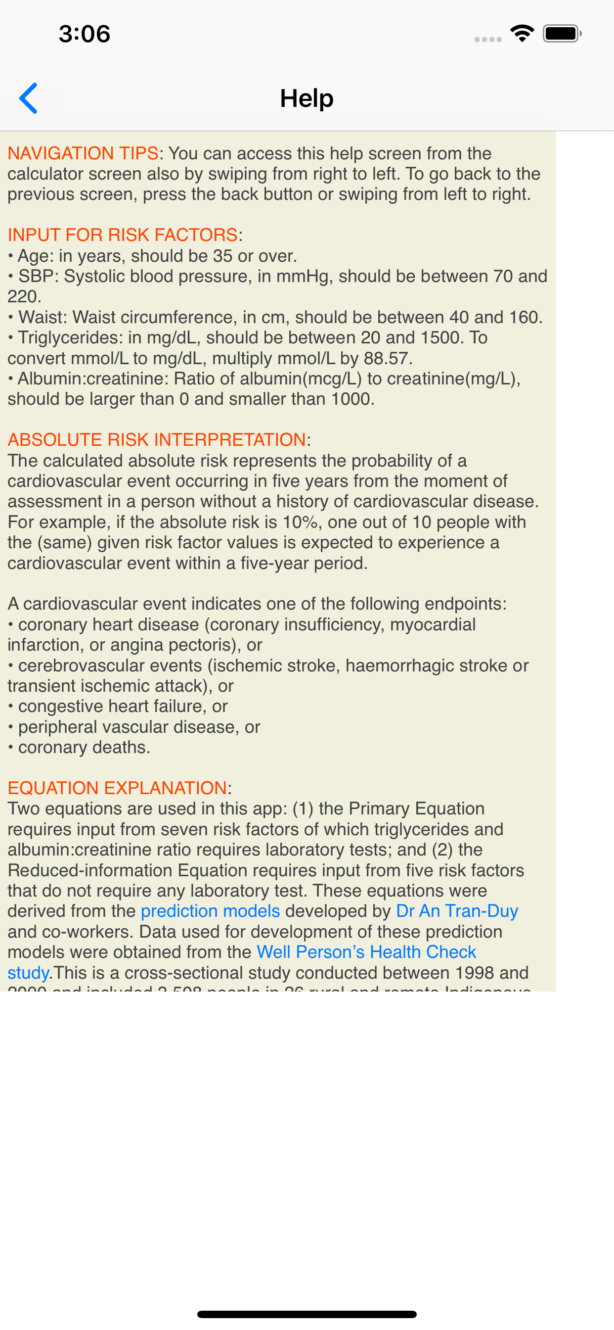 Indigenous CVD Risk Calculator screenshot 7