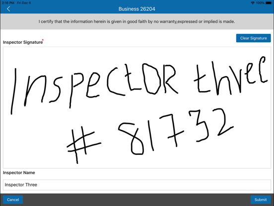 Streamline Inspections iPad screenshot 5 - Business app