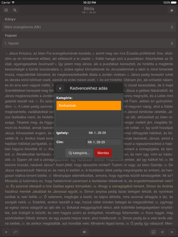 Károli-Biblia iPad screenshot 4 - Book app