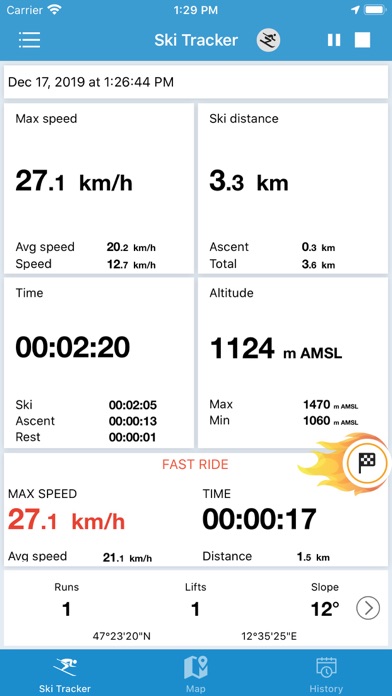 EXA SKI Tracker Premium Gold Screenshot