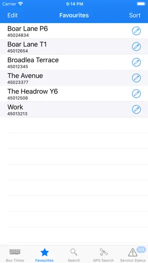 Screenshot von Bus Times - Yorkshire auf dem iPhone 3