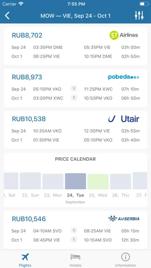 Captura de pantalla de Aviadiscount авиабилеты дешево en iPhone 2